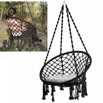 Rede Cadeira Balanço Suspensa Almofada Algodao Decoraçao Confortavel Casa Jardim Varanda Quintal Sacada Area Lazer Rede Cadeira Balanço Suspensa Almofada Algodao Decoraçao Confortavel Casa Jardim Varanda Quintal Sacada Area Lazer