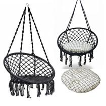 Rede Cadeira Balanço Suspensa Almofada Algodao Teto Casa Varanda Quintal Jardim Sacada Decoraçao Confortavel Area Lazer Rede Cadeira Balanço Suspensa Almofada Algodao Teto Casa Varanda Quintal Jardim Sacada Decoraçao Confortavel Area Lazer