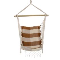 Rede Cadeira Balanço Teto Xadrez Caramelo off White Estofada