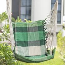 Rede Cadeira de Descanso Estofada de Algodão 1,30 x 0,85 Modelo Mariposa Verde-Hale