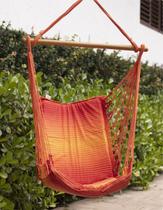 Rede Cadeira de Descanso Estofada de Algodão 1,30 x 0,85 Modelo MariposaAmarela-Hale