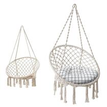 Rede Cadeira Suspensa Balanco Algodao Macrame Teto Casa Varanda Quintal Jardim Deck Area Lazer Confortavel Resistente