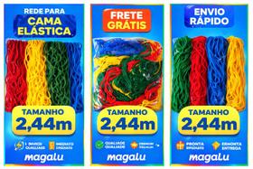 Rede Colorida Pula Pula Cama Elástica 2,44m Rede Colorida Pula Pula Cama Elástica 2,44m