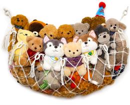 Rede de armazenamento de animais de pelúcia YKBU Macrame 125 cm W Cream Rede de armazenamento de animais de pelúcia YKBU Macrame 125 cm W Cream