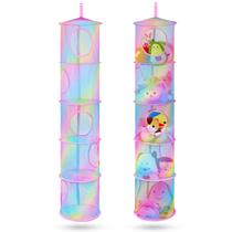 Rede de armazenamento de bichos de pelúcia Basumee 5 níveis Rainbow x2