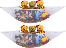 Rede de armazenamento de brinquedos Simple Houseware Stuffed Animals, pacote com 2