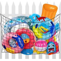 Rede de armazenamento flutuante de brinquedos de piscina PAMASE extra grande 180x120cm