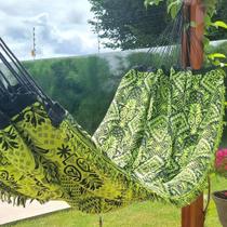 Rede De Balanço Indiana Casal 245Cm X 167Cm - Verde Neon Rede De Balanço Indiana Casal 245Cm X 167Cm - Verde Neon