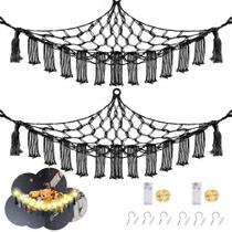 Rede de bichos de pelúcia CERETIA 102x102x150 cm com conjunto de LED x2