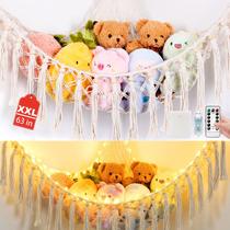 Rede de bichos de pelúcia Krislait XXL 160 cm com 88 LEDs USB