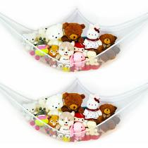 Rede de brinquedos Stuffed Animal Hammock Jumbo Corner 85 x 63 cm (pacote com 2) Rede de brinquedos Stuffed Animal Hammock Jumbo Corner 85 x 63 cm (pacote com 2)