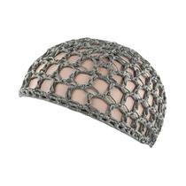 Rede De Cabelo Ajustável Preta Para Mulheres, Touca De Crochê Feita À Mão, Turbante Para Dormir,