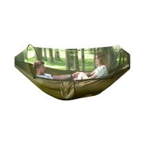 Rede De Camping Para 2 Pessoas Com Mosquiteiro, Cama Suspensa Portátil Para Jardim, Tecido De