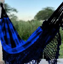 Rede De Descanso Balanço Azul Royal Com Preto 1.40 x 3.60 M Rede De Descanso Balanço Azul Royal Com Preto 1.40 x 3.60 M