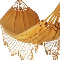 Rede De Descanso Casal Tam. 1,50x3,50 na cor Amarela Lisa