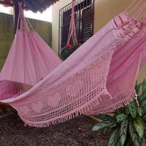 rede de descanso dormir antialergica sol a sol brim casal rosa bebê