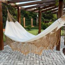 rede de descanso dormir bege com caramelo casal luxo Reforçada