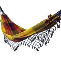 Rede de Descanso Dormir Casal Colorida Escuro Costura Reforçada