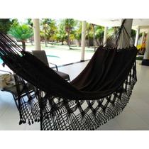 rede de descanso dormir marrom lisa reforçada Bucho de boi luxo casal