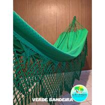 rede de descanso dormir verde bandeira reforçada casal 100% algodão