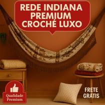 Rede de Descanso Gigante Rede de Dormir Croche Rede de Praia Luxo 4,20 x 1,60 m Sofisticada Algodão 100