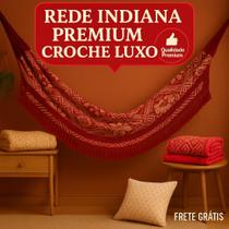 Rede de Descanso Gigante Rede de Dormir Croche Rede de Praia Luxo 4,20 x 1,60 m Sofisticada Algodão 100