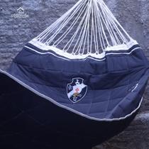 Rede De Descanso Luxo Edredom 4,5m Gigante Bordado Times Cor:Preta - Vasco