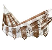 Rede de dormir algodão crua com caramelo xadrez casal luxo Reforçada Rede de dormir algodão crua com caramelo xadrez casal luxo Reforçada