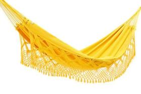 rede de dormir amarelo casal resistente algodao