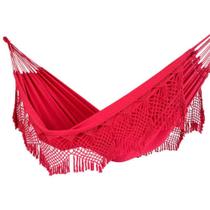 rede de dormir bucho de boi vermelha casal luxo