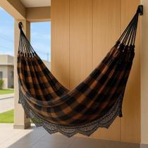 Rede de Dormir Casal 100 Algodão Reforçada 4,50m Luxo e Conforto Modelo Jaguaruana Rede de Dormir Casal 100 Algodão Reforçada 4,50m Luxo e Conforto Modelo Jaguaruana
