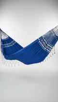 Rede de Dormir Casal Algodão 4m Azul
