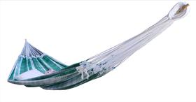 Rede de dormir casal extra King Size Super Tijubana verde B 100% Algodão