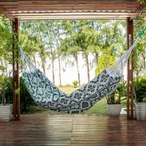 Rede de Dormir Casal Indiana Verde com Branco Rede de Dormir Casal Indiana Verde com Branco