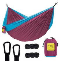 Rede De Dormir Descanso Camping Hamaca Portátil Dupla Compacta Portable Style