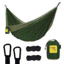 Rede De Dormir Descanso Camping Pesca Lazer Portátil Com Corda e Mosquetão Portable Style