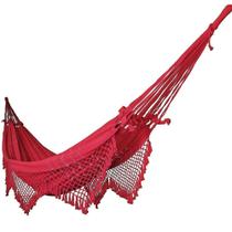 Rede De Dormir Descanso Casal Super King Vermelha Gigante