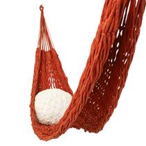 Rede de Dormir Descanso Corda Trançada Algodão Terracota