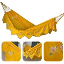 Rede De Dormir Descanso Gigante Grande Sol A Sol 4,20m x 1,60m Casal Com Varandas