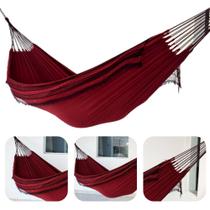 Rede De Dormir Descanso Grande Casal Jeans Algodão