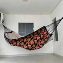 Rede De Dormir Descanso Grande Casal Reforçada Sol A Sol Estampada De Varanda