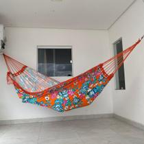 Rede De Dormir Descanso Grande Casal Reforçada Sol A Sol Estampada De Varanda