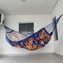 Rede De Dormir Descanso Grande Casal Reforçada Sol A Sol Estampada De Varanda
