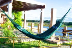 Rede de Dormir Descanso Pernambucana Algodão Verde Rede de Dormir Descanso Pernambucana Algodão Verde