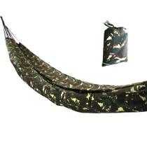 Rede de Dormir e Descanso DK Selva Nylon Camuflada Militar Exercito Camping Trilha