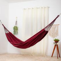 Rede de Dormir Jeans Life Basic Vermelho com Preto Rede de Dormir Jeans Life Basic Vermelho com Preto
