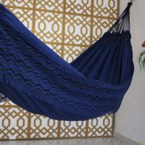 Rede de Dormir Jeans Mesclado Azul com Preto - REDESDEDORMIR