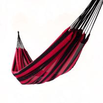 Rede de Dormir Náilon Amazona Camping Vermelha com Preto