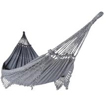 Rede De Dormir Para Casal Balanço Reforçada Cinza Mesclado com preto Rede De Dormir Para Casal Balanço Reforçada Cinza Mesclado com preto