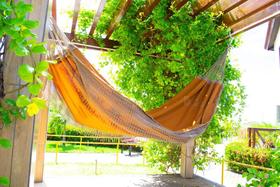 Rede de Dormir Sol a Sol Brim Caramelo
